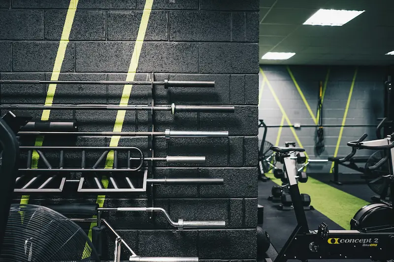 Gym equipment and workout space, representing exercise tracking and the Vitality Active Rewards programme